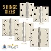 Embassy Door Hinge Solid Brass – 4.5 x 4.5 Inch,