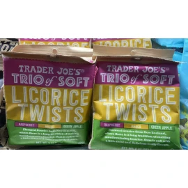 Trader Joe's 2 Bags Trader Joe's Trio Of Soft Licorice Twists Raspberry, Mango , Green Apple