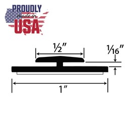 Outwater Plastic H Channel Fits Material 1/16 Inch Thick Black Styrene Divider Moulding with Adhesive 46 Inch Length (Pack of 2)