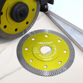 TOOLEAGUE 4 Inch Diamond Saw Blade, Super Thin Tile Blade, Diamond Cutting Wheel for Cutting Porcelain Tile Granite Marbles, 5 Pcs