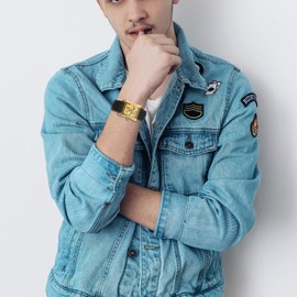 JewelryWe Men's Analogue Automatic Watch Automatic Mechanical Leather Strap Rectangle Skeleton Wristwatch Automatic Watch Gold/Silver, gold, Christmas Day, birthday