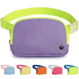 TINYAT Retro 80s Fanny Pack for Women Men Belt Bags 90s Accessories Waist Pack with 3 Pockets for Party Travel Festival Rave