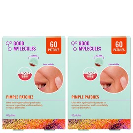 Good Molecules Pimple Patches Pack 2 – 120 Patches (60 × 2 Pack) | Ultra-Thin Hydrocolloid Acne Patches to Conceal Breakouts, Blackheads & Blemishes