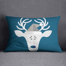 BonaMaison New Year Decorative Cushion Cover Noel Design, Christmas Throw Pillow Case, Size: 35X50 Cm - Designed and Manufactured in Turkey