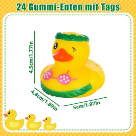 24 Stück Gummiente Badespielzeug, Quietscheente, Badeente, Mini Enten, Schwimmbad Spielzeug füR Kinder, Dusche, Babypartys, Geburtstagspartys