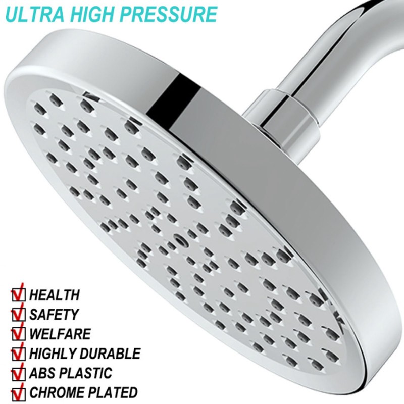 High Pressure Rain Showerhead Rainfall Shower Nozzle for Household Bathroom