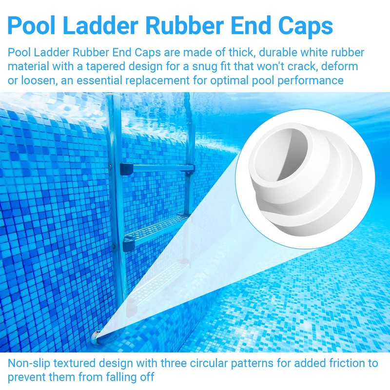 Pool Ladder Bumpers for Inground Pool, Pool Ladder Rubber End
