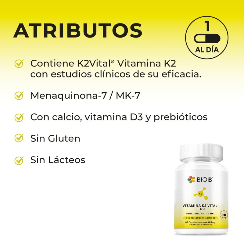 BIO B | Vitamina K2 Vital® (MK-7) + D3 con