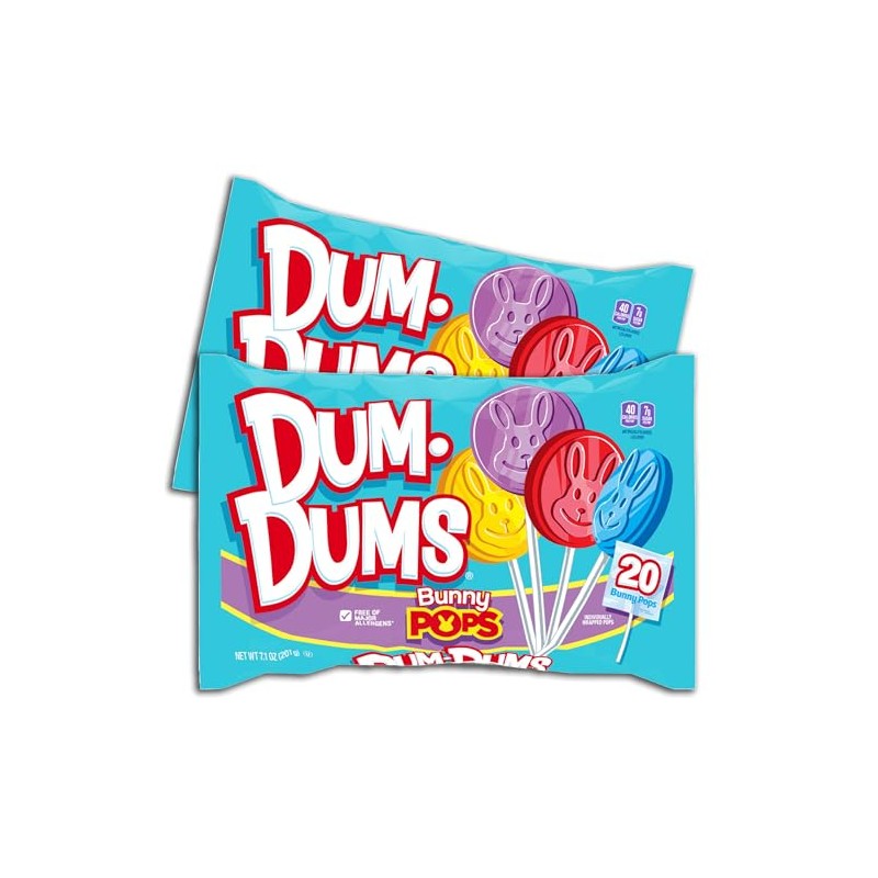 Dum Dums Bunny Pops Easter Lollipops 2024, Easter Basket Candy,