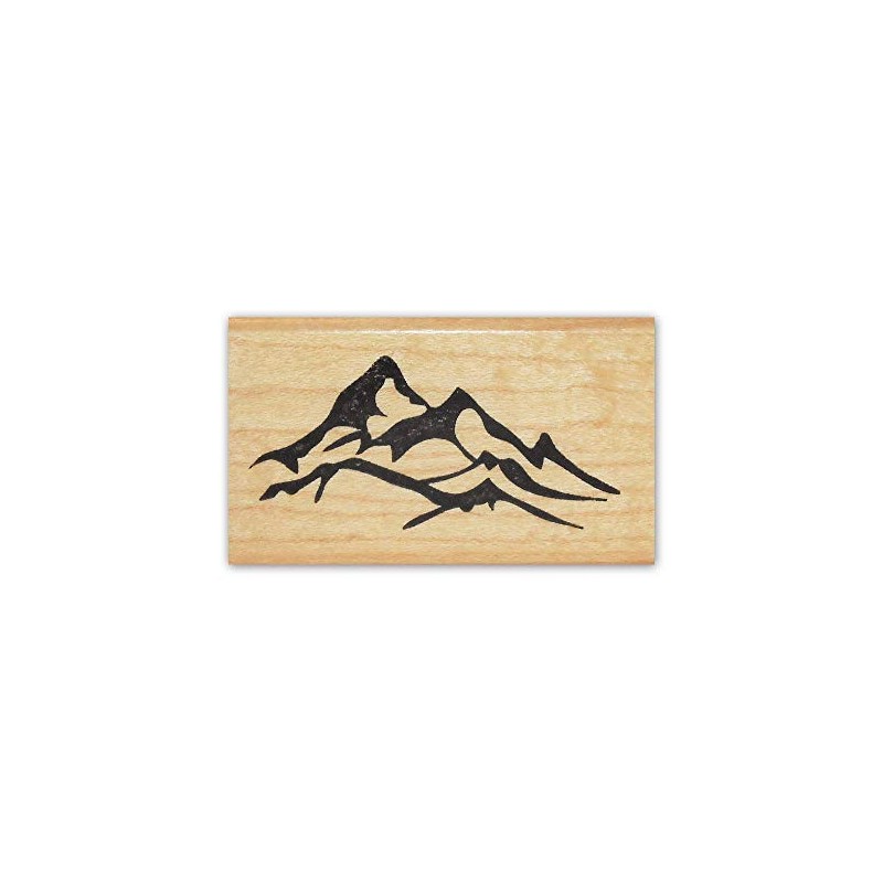 Mountain Range Rubber Stamp #25-short