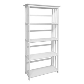 Casual Home Mission Style 5-Shelf Bookcase, White (New)