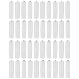 HOMEFUNTIME AAA to AA Battery Adapter Battery Converter Cases Holder Shell for AAA Battery with Metal Contacts on Bottom(Clear Color,Pack of 40)