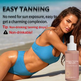 2 Stück Zeria Sunless Tanning Drops, Tanning Drops, Sonnenlose Bräunungstropfen, Flüssige Bräunungstropfen, Tanning Drops Sunless Für Gesicht und Körper, Verbessern Sie Ihren Natürlichen Hautton