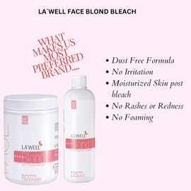 LAWELL FACE BLOND LIQUID COMBO REMOVES BLEMISHES, FADES FACIAL HAIR, DETAN & WHITENING| SUITABLE FOR SENSITIVE SKIN| FOR MEN WOMEN| FOR HOME & SALON USE 650 GMS