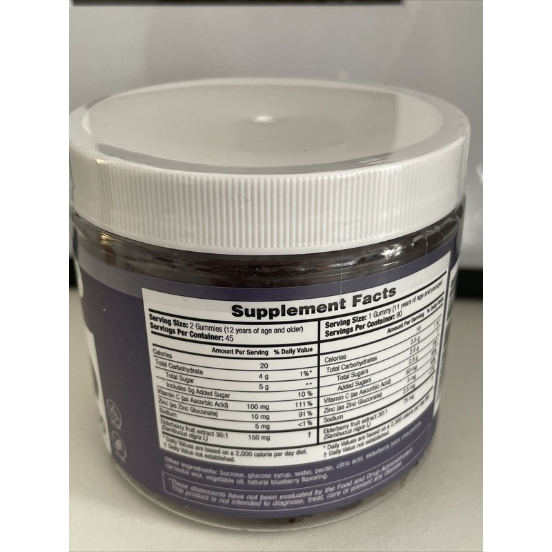 Purify Life LUBEX Potent Elderberry Gummies for Kids and Adults
