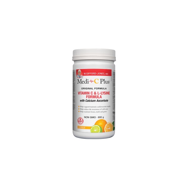 Dr. Gifford-Jones Medi-C Plus With Calcium Ascorbate (Citrus) - 600g + BONUS