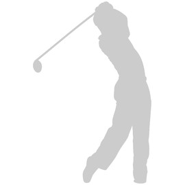Samunshi® Autoaufkleber Golfspieler Aufkleber in 7 Größen und 25 Farben (10x6,5cm Silber)