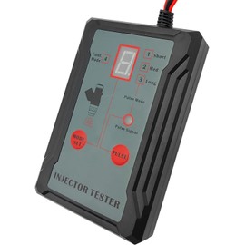 JEUCLEL Upgraded 4 Adapters Fuel Injector Tester and Cleaner Kit, 8 Pulse, 12V/5V Output Power Modes - DIY Cleaning Tool with Short Circuit Protector - Test Two Fuel Injectors Simultaneously