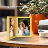ORIVAN 3.5x5 Double Picture Frames Hinged Folding Photo Frames Vertical