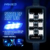 NINEO 8PCS Motorcycle RGB Led Light Kit, Multi-Color Atmosphere Underglow