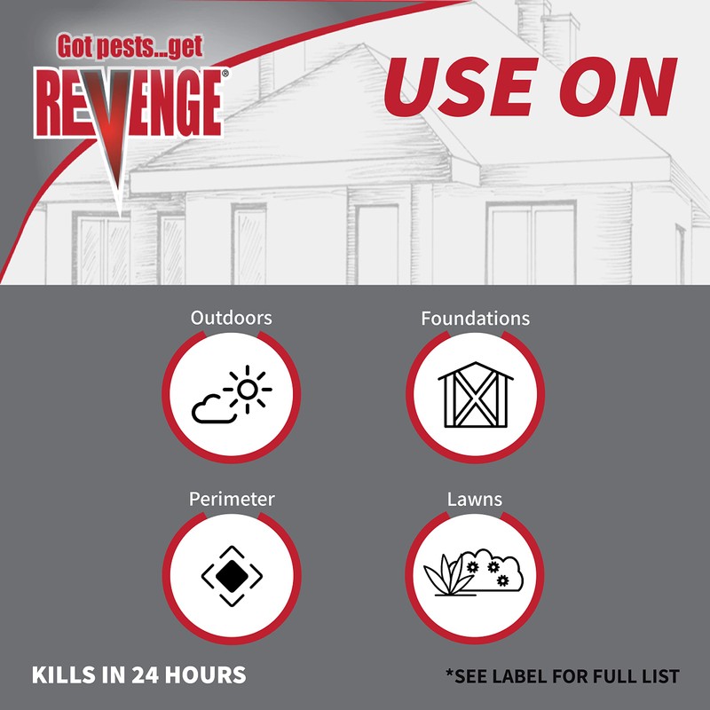 Revenge Ant Killer Granules, 4 lbs. Ready-to-Use Fast Acting Perimeter