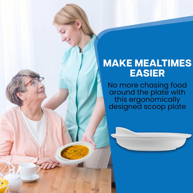 Providence Spillproof 9" Scoop Plate High-Low Adaptive Bowl - Dish