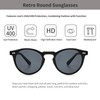 hnbliv Small Retro Round Sunglasses for Women Men UV400 Protection