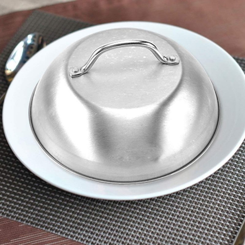 Holibanna Stainless Steel Steak Dome - Round Basting & Steaming