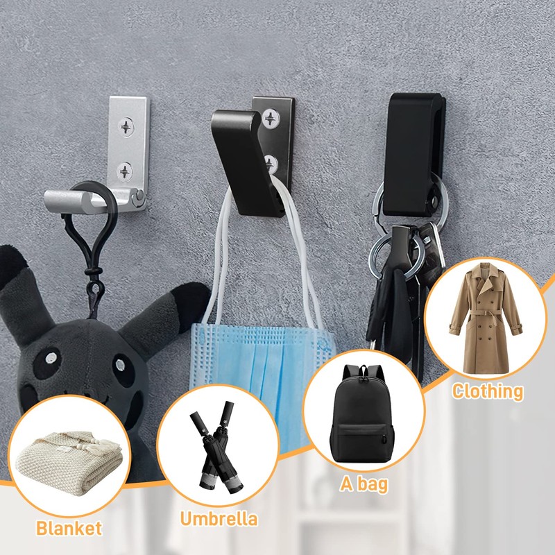 La Llareta Coat Hooks Wall Mounted, 4 Pieces Foldable Wall