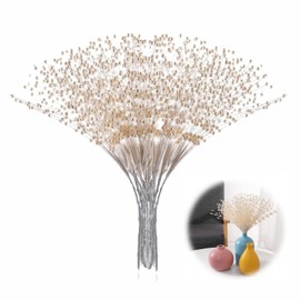 XINHUIDALSQ 100Pcs Bridal Wedding Pearl Bouquet Party Decoration Pearl String Beaded Garland – Beads Garlands Wedding Party Decoration DIY Accessories for Christmas (Ivory)