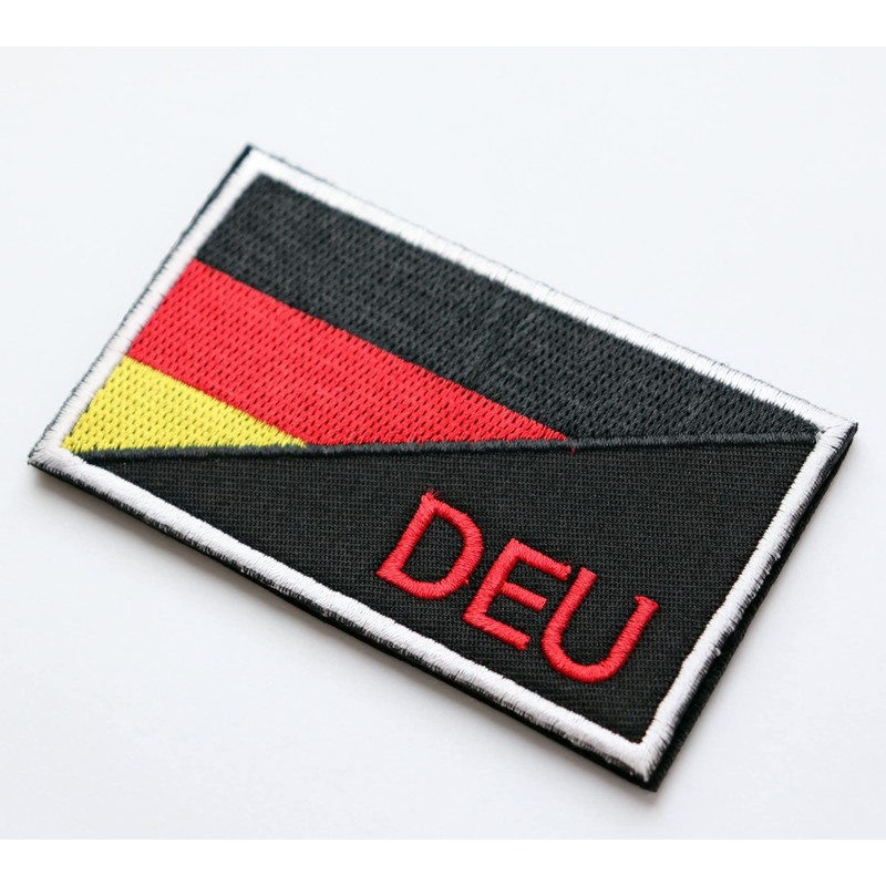German Flag DEU Velcro Patch Detachable Military Airsoft Embroidery Patch