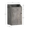YATINEY Trash Cabinet, Freestanding Trash Can Cabinet, Wooden Recycling with