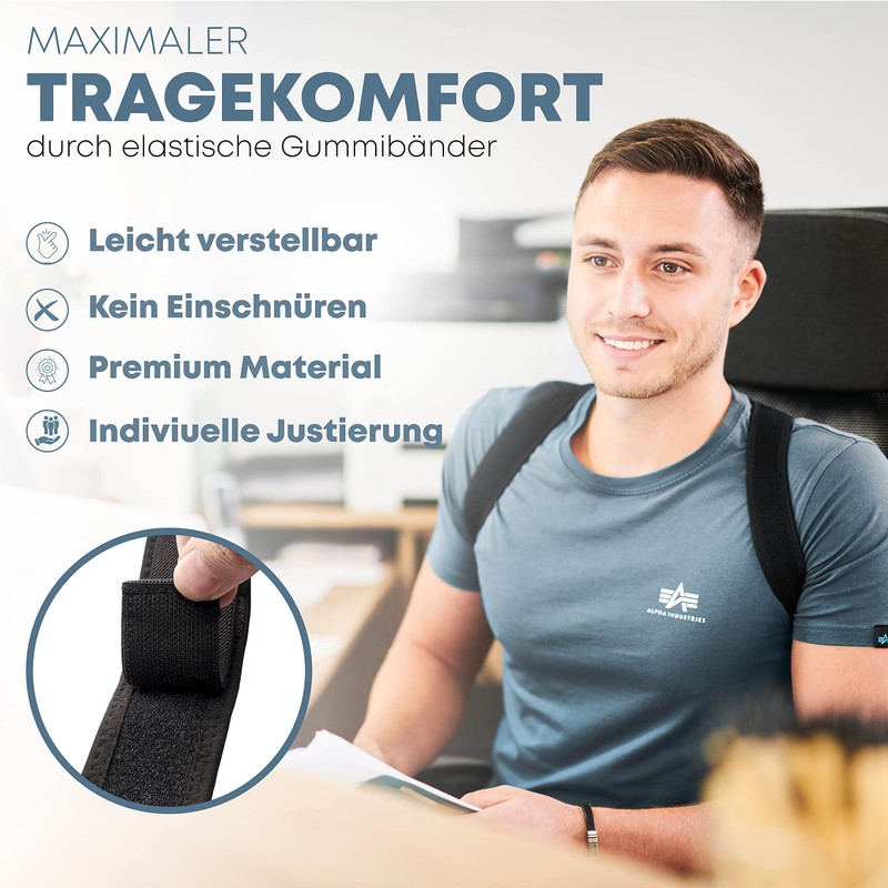 Fitnesix® Design 2022 Back Straightener Body-Dynamic, Posture Corrector for Men