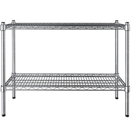 PRO&Family 14" x 36" NSF Chrome 2 Wire Shelf Kit 27" Posts.