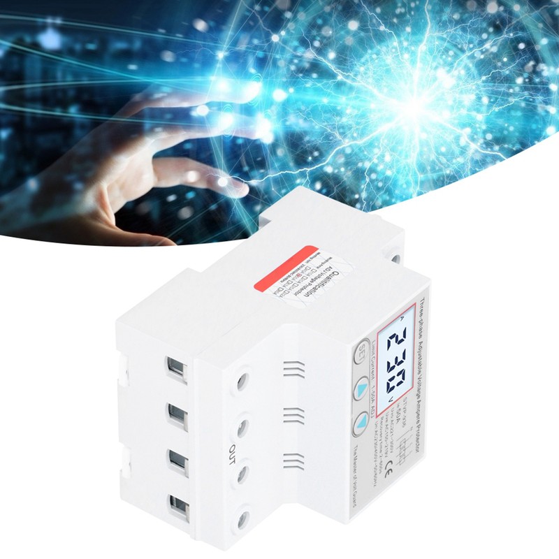 Adjustable Voltage Protector 3Phase LCD Multifunctional SelfResetting STVP936 230v 400V