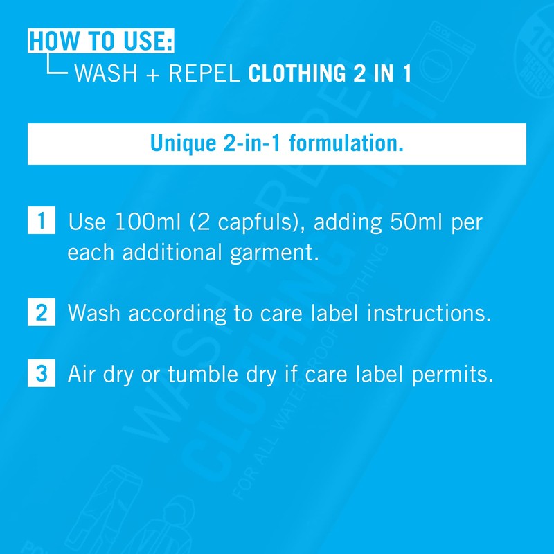 Grangers Clothing Wash + Repel / Optimum Cleaning & Waterproofing