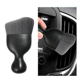 Dickno Car Interior Dust Brush, Soft Scratch Free Auto Detailing Brushes, Universal Vehicle Interior Cleaning Tool for Automotive Dashboard, Air Vents, Leather(Gray)