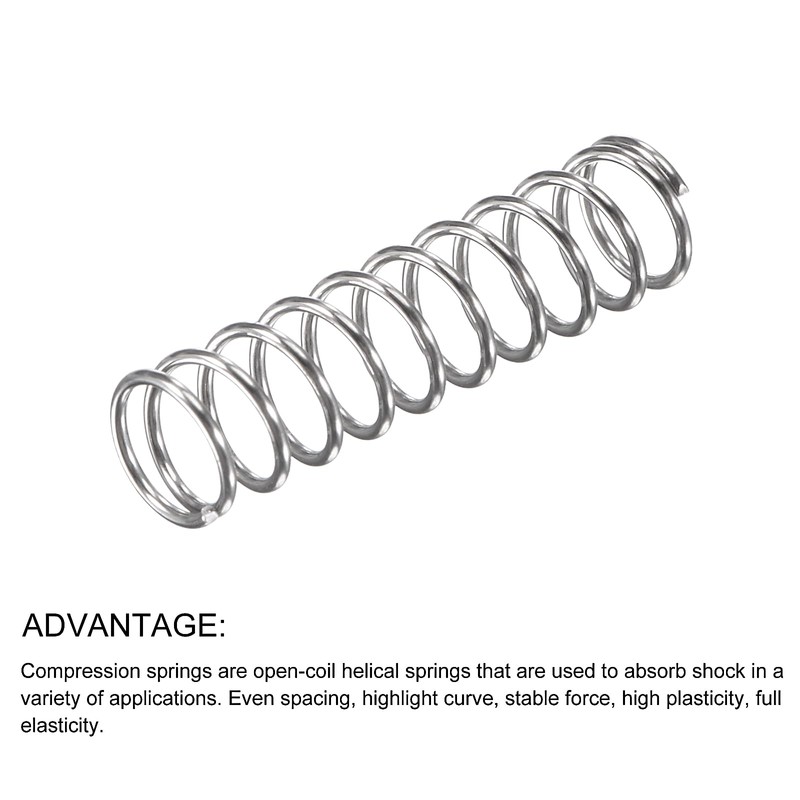 METALLIXITY Compression Spring Extension Spring 0.8x8mm OD 30mm Free Height