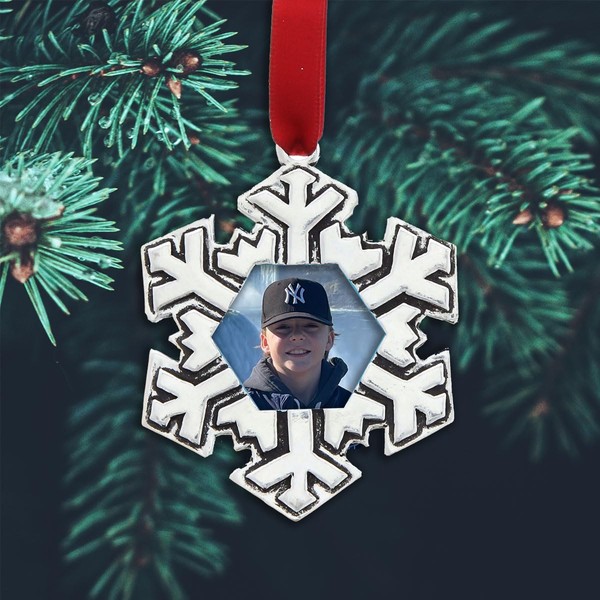 Radiant Snowflake Photo Ornament