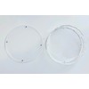 GRAHAM DESIGN Acrylic Scalloped Round Tray with Handles and Magnetic