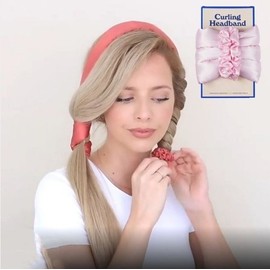 Heatless Self-Perm Curling Rod Hair Rollers Pink 2ea