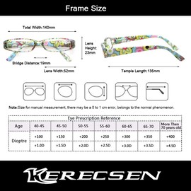 Kerecsen Women's Reading Glasses 4 Pairs Ladies Fashion Spring Hinge Readers (4 Pack Mix, 3.0)
