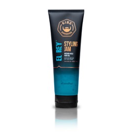 GIBS Grooming El Rey Styling Jam for Men, Medium Hold Hair Gel, 8 Fl Oz (Squeeze Tube)