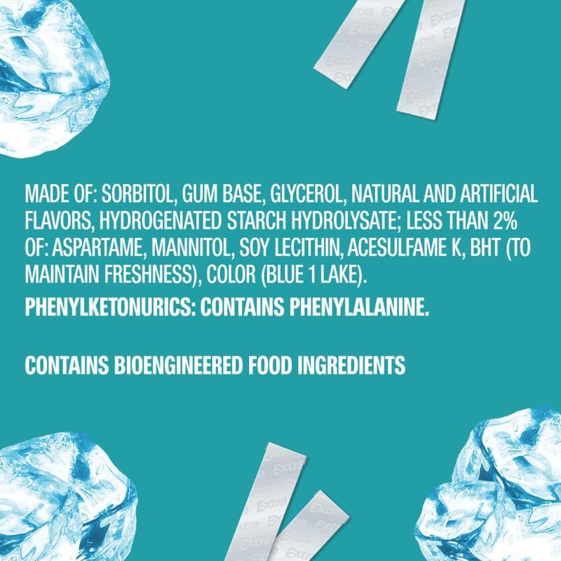 Extra Polar Ice Sugarfree Chewing Gum, 35-stick Packs (Pack of