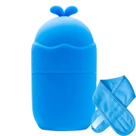 Ice Roller for Face and Eyes with Headband – Facial Ice Roller for Skin Care, Puffiness & Redness Relief – Beauty Cold Therapy Tool, Ice Cube Mold for Face Massage – Gifts for Women