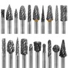QWORK® 20 PCS Double Cut Rotary Burr Set - 1/8"