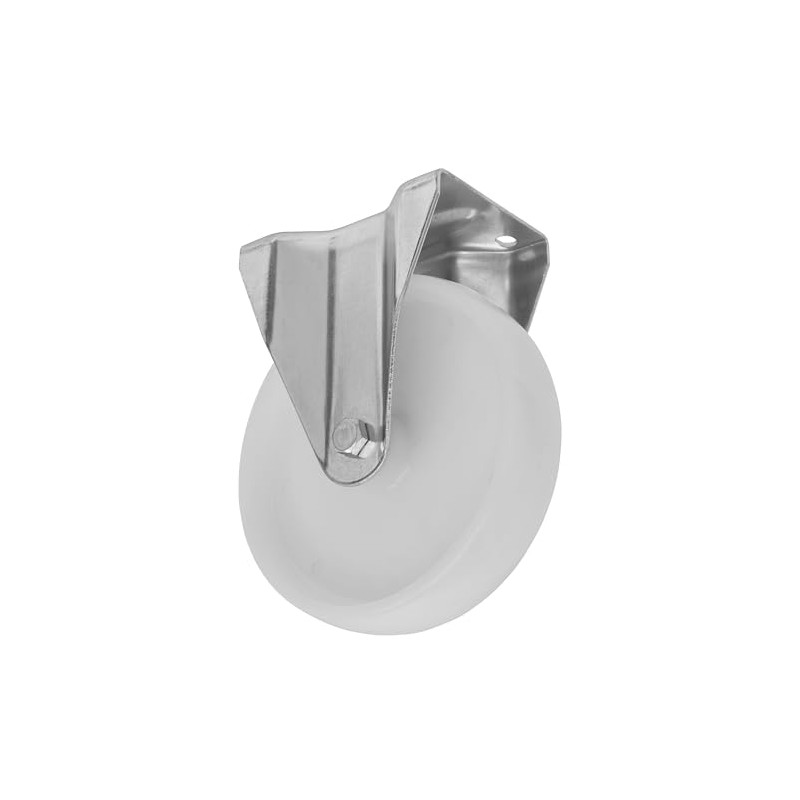 Ø100mm Heavy-Duty Nylon Fixed Plate Castor Wheel - Trade