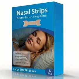Bandas nasales mejoran respiración y disminuyen los ronquidos - Tiras flexibles autoadhesivas