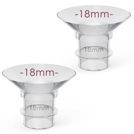 Nursi Luna Flange Inserts 18mm for 24mm Flange/Shield of Most Pumps, Flange Sizing Kit Silicone Flange Insert, Reduce 24mm Nipple Tunnel Down to 18mm, Breastfeeding Essentials Kit for New Moms, 2PCS