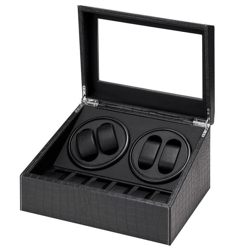 LALAHOO Watch Winder for Automatic Watches,Ultra Quiet Motor,4 Automatic Watches